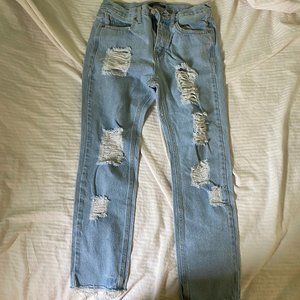 Brandy Melville Ripped Cropped Jeans